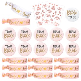 24 Piece Team Bride Set JGA Bracelets Women Team Bride Bracelets JGA Tattoos Women Team Bride Tattoos JGA Buttons JGA Accessories JGA Accessories Women Stag Night Women Bride to be