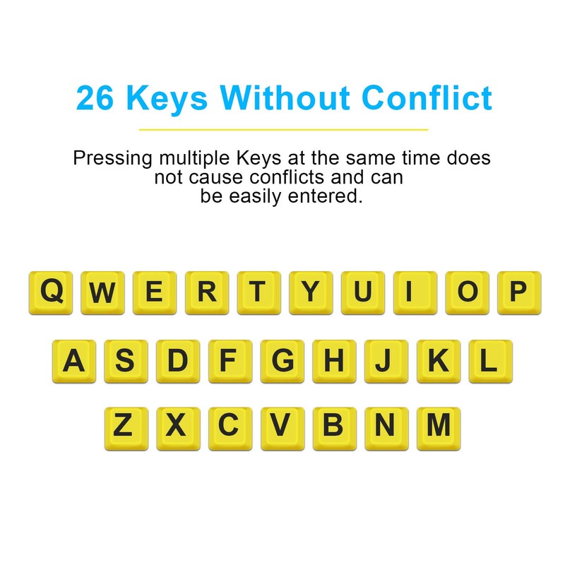 BOOGIIO Large Print Computer Keyboard, Wired USB High Contrast Keyboard