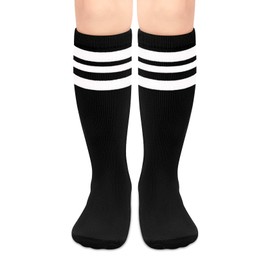 qikqik Kids Soccer Socks 4-6 Years Toddler Soccer Socks Boys Baseball Socks Kids Football Socks Black Baseball Socks Youth Boys
