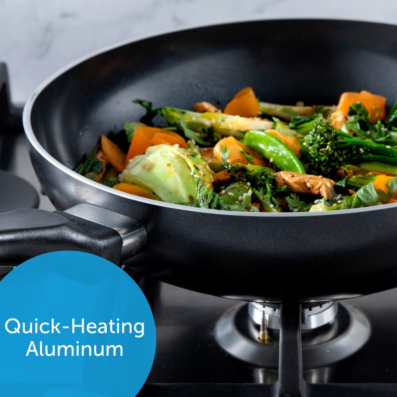 BK Vivid Ceramic Nonstick Induction 11" Nonstick Wok, PFAS Free,