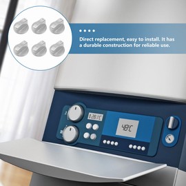 Healeved 6 Piezas Perillas Redondas Para Estufa De Gas, Reemplazo De Interruptor De Quemador Estufa de Metal Perillas de Control Adecuado Para Cocinas Y Hornos