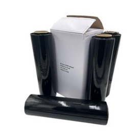 Generic Black Hand Palette Stretch Wrap | 4 Rolls - 18 inch x 1500 Feet Stretch - 80 Gauge - Heavy Duty Shrink Film | Extra Strong | 1 Carton-Pack of 4 Rolls