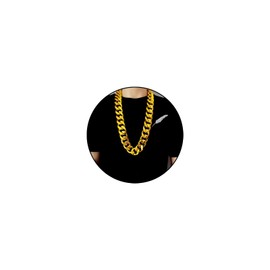 Gold Chunky Chain Necklace，Faux Acrylic Plastic Hip Hop Necklace for Men Women，90s Punk Style Necklace Costume Jewelry (80)