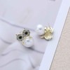 Jugielu Boho Pearl Owl Earrings Crystal Bird Earrings Cz Owl