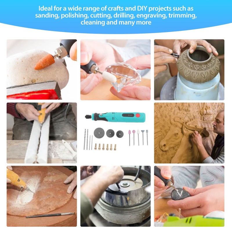 Cordless Rotary Tool Mini Power Rotary Tool 3 Speed USB