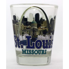 St. Louis Missouri Clear Collage Emblem Shot Glass