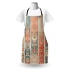 Ambesonne Victorian Apron, Sketchy Design of Baroque Flowers with Wavy