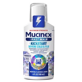 Mucinex Fast-Max Kickstart Severe Cold&Flu Liquid Menthol Maximum Strength 6oz