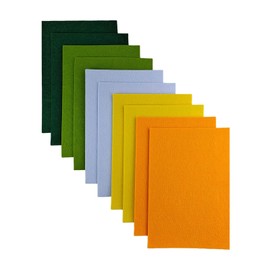 Jtnohx Felt, 3mm Thick Felt Sheets, 8"x12" Felt Fabric for Crafts, 10 Pcs Hard Stiff Felt for Sewing Holiday & DIY (Irish Day Colors Series）