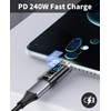 Duttek USB C Extension Adapter 240W Ultra Fast Charging, 40Gbps