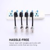 Miady Short Power Extension Cord Outlet Saver, Female Plug with