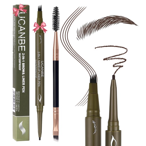 UCANBE Eyebrow Pencils for Women with Spoolie Brush, Dual-Ended Eyebrow