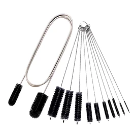 Flexible Drain Brush Straw Cleaner Set, Nylon Cleaner Double Ended Elastic Hose 65 inch and 10 PCS Extra Long Pipe Cleaner 10 inch