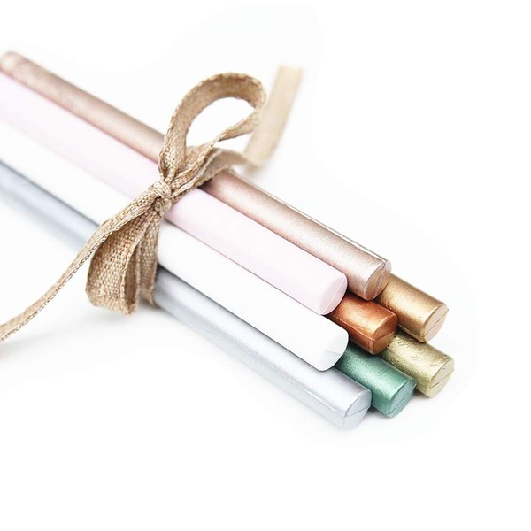 UNIQOOO Mailable Glue Gun Sealing Wax Sticks 8 Color Sample