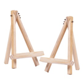 Mini Wooden Easels, Small Easel, for Pictures, Foldable Canvas Stand, Compact Easel, Business Cards, Photo Albums, Painting Crafts (Wood, 18 x 24 cm)