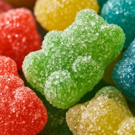 Sour & Chewy Bears Candy – 2.2 lbs (1kg) Bulk Bag | 5 Fruity Flavors: Strawberry, Blue Raspberry, Pineapple, Lime & Tangerine | Sour Gummy Bears for Kids & Adults