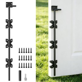 24" Cane Bolt for Gates, Heavy Duty Gate Drop Rod 1 Pack