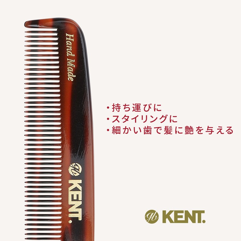 G.B.KENT Handmade Pocket Hair Comb Naturally Derived British Royal Purveyor