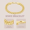 KYAYE 14K Gold Bracelets for Men Charm Cuban Link for
