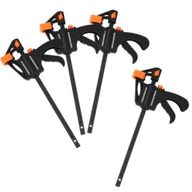 E-Value ERC-150S Resin Quick Bar Clamp Mouth Opening Approx. 5.9 inches (150 mm) Depth 1.8 inches (46 mm) (Set of 4)