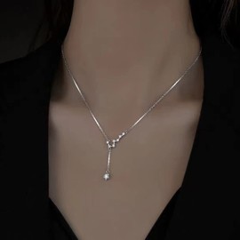 Aneneiceera Layered Shiny Rhinestone Necklace Big Trolley Gold Small Star Pendant Collar Cute Chunky Rhinestone Star Necklace Statement Necklace Jewelry Gifts, Metal Material