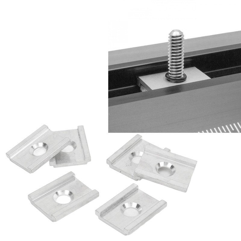 6PCS Aluminum Kayak Adapter Anodized Tight Connection Track Adapter Plates