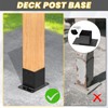 TAYORY Heavy Duty 4x4 Post Base 4 Pcs, Thickness: 0.118"/3MM,