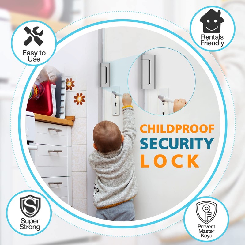 Home Security Door Reinforcement Lock - Safety Child Proof Door