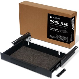 ULTRARM Moodular Add-ons Storage Drawer [Accessory Only - Requires Moodular Wooden Monitor Stand Slide Rails for Use] Black MSA-DR