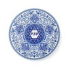Spode Judaica Round Challah Tray, Traditional Blue & White Floral