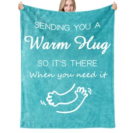 Get Well Gifts Blanket for Women, 60"X50" Warm Hug/Healing Blanket After Surgery Blanket for Friends Family Elderly Adults Soft and Comfort Inspirational Gift Sympathy Gift Feel Better Gifts
