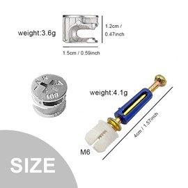 WYAN 28 Sets of Furniture Eccentric Furniture Hardware Connectors, Eccentric Furniture Connector Set, Eccentric Fittings, for Splicing Furniture and Cabinets