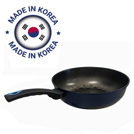 12"/30cm Nonstick Wok Pan Stir Fry & Saute with 3D Diamond Coating Made in Korea