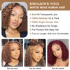 RMOARIWR Highlight 4/27 Bob Wig Human Hair 180% Density 4x4