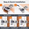 DecoBasics 2 Pack 5/8" Overlay Soft Close Cabinet Hinges -
