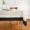 Solino Home Linen Black and Natural Tablecloth 60 x 90