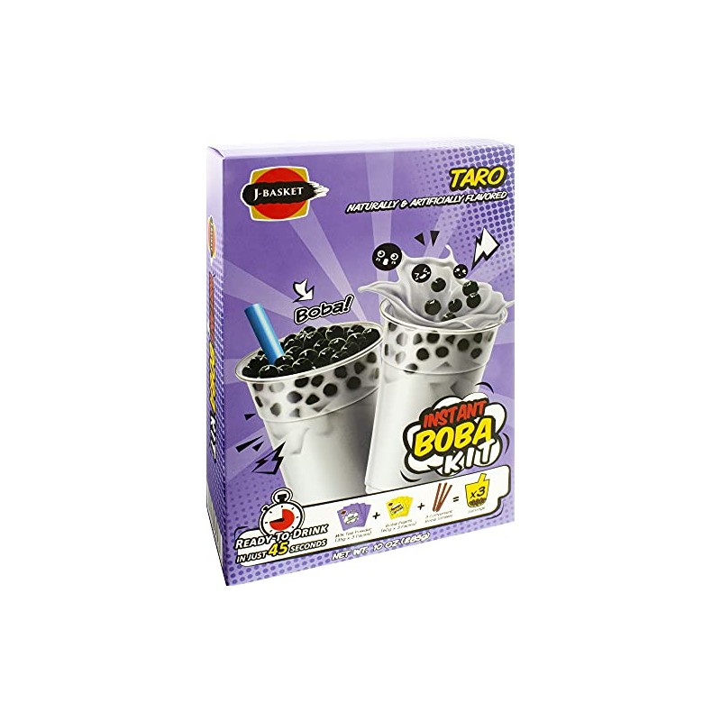J-Basket Taro Tea Boba Kit, 10 Ounce