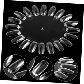 PACKOVE Nail Art Practice Display Wheel 10pcs Acrylic Tips for Color Training Nail Polish Chart for Professional Use and DIY Enthusiasts