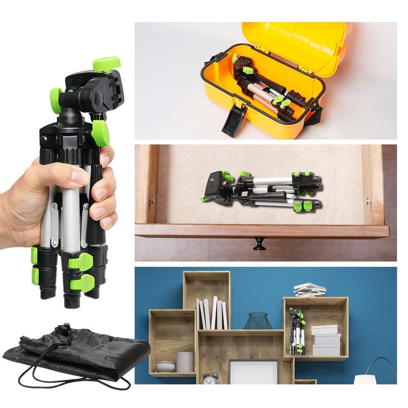 Huepar Self-Leveling Cross Line Laser, Adjustable Tripod Portable Lightweight Laser
