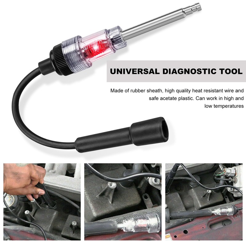 JUSTTOP Inline Spark Plug Tester, Heat Resistant Plug Engine Ignition