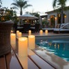 ANGELLOONG 9" x 4" Large Flameless Candles with Remote, Battery