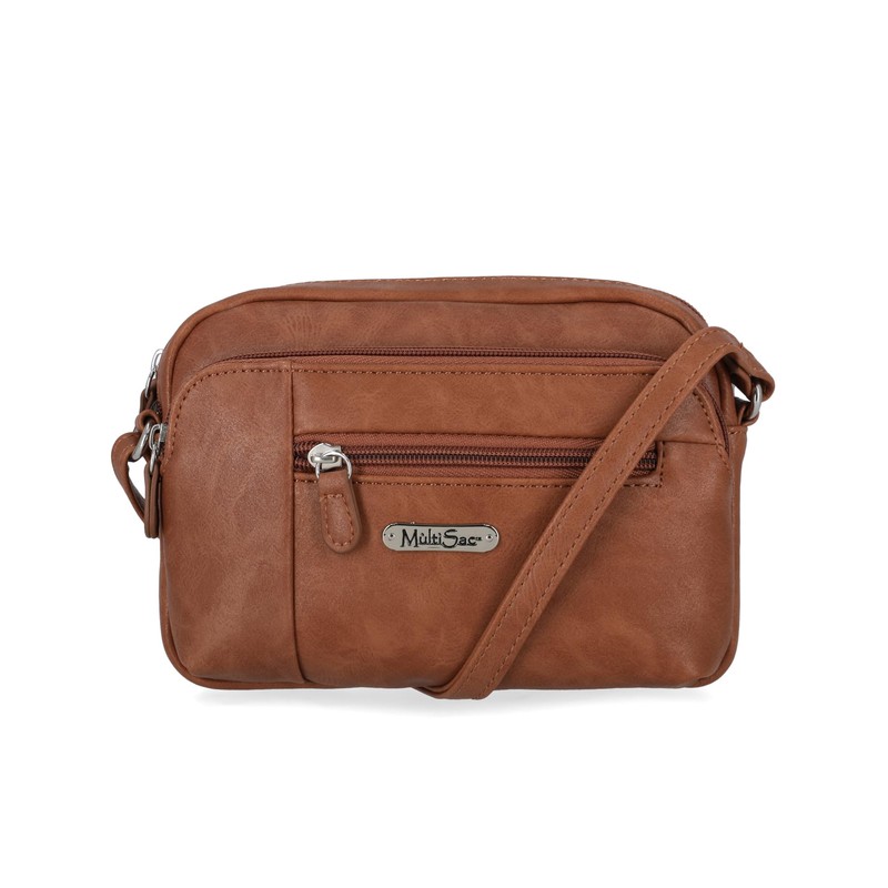 Multisac Mini Dynamic Crossbody Bag, Cognac