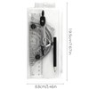 Protractor and Compass Set with Rulers,Compass Geometry Drawing Tool Set