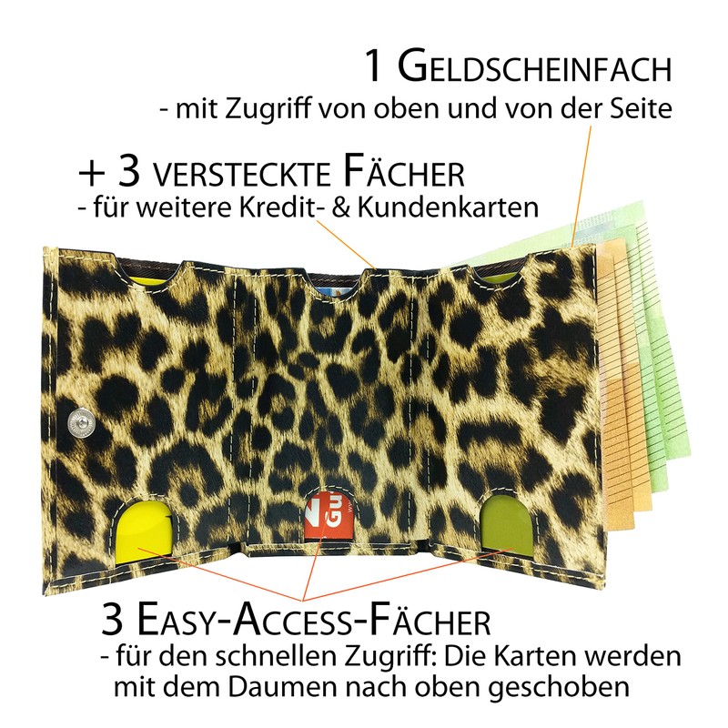 FreeHaveFun Women's Mini Purse, PU leopard look, Modern