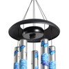 Blue Hydrangea Wind Chimes for Outside,Memorial Wind Chimes for Loss