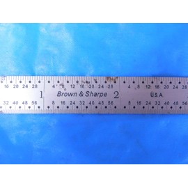 Brown & Sharpe 599-323-604 6" Tempered Steel Ruler W/Chrome Finish USA Made - MB12125BJ2