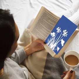 Wzhtuzi Pack of 40 Cyanotype Paper, A5 Sun Print Paper, Highly Sensitive Sun Printing Paper, Sun Paper with Plastic Tool, for DIY Projects, Crafts, Children, Adults