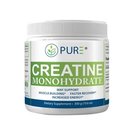 PURE Creatine Monohydrate 5g, 60 Servings, 300g, Unflavored Creatine Powder, Premium Wellness Supplement