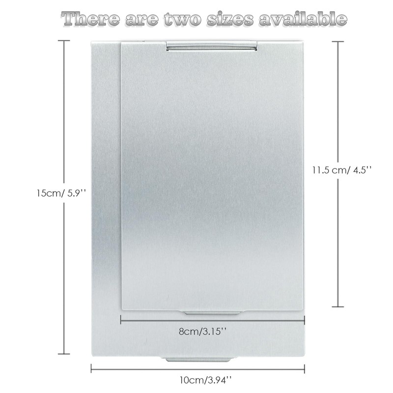 G2PLUS Portable Folding Vanity Mirror, Ultra-Slim Aluminum Shell Travel Mirror,