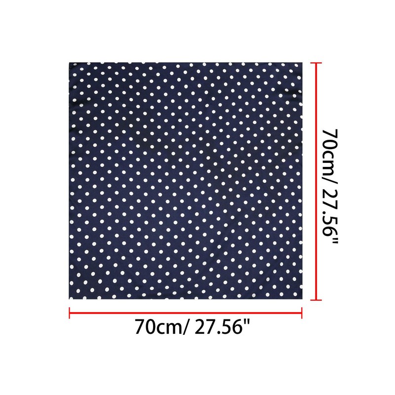 Allegra K Silk Scarf, Square, 27.6 inches (70 cm), Polka